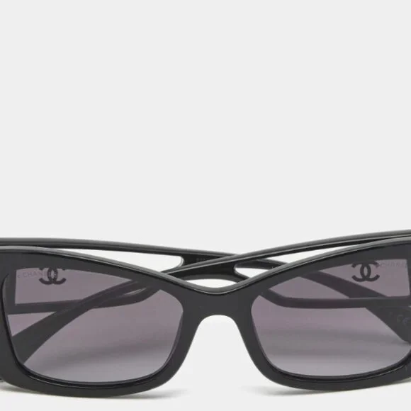 Chanel Black Gradient 5430 CC Frame Rectangle Sunglasses - Picture 2 of 6